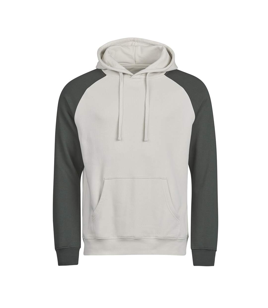 Mens Unlabeled Two Tone Hoodie Cement Dark Green Tee Jays-1