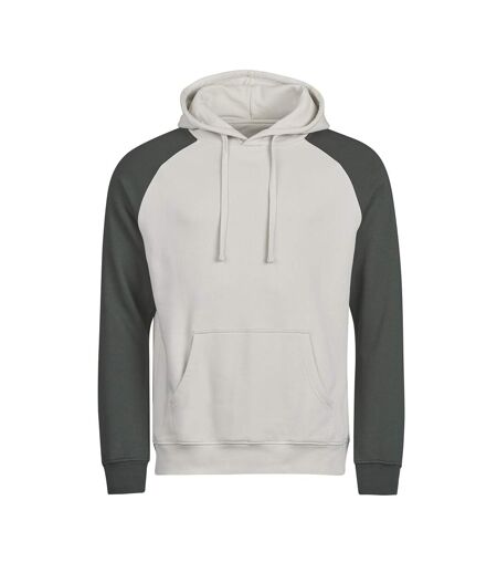 Mens Unlabeled Two Tone Hoodie Cement Dark Green Tee Jays