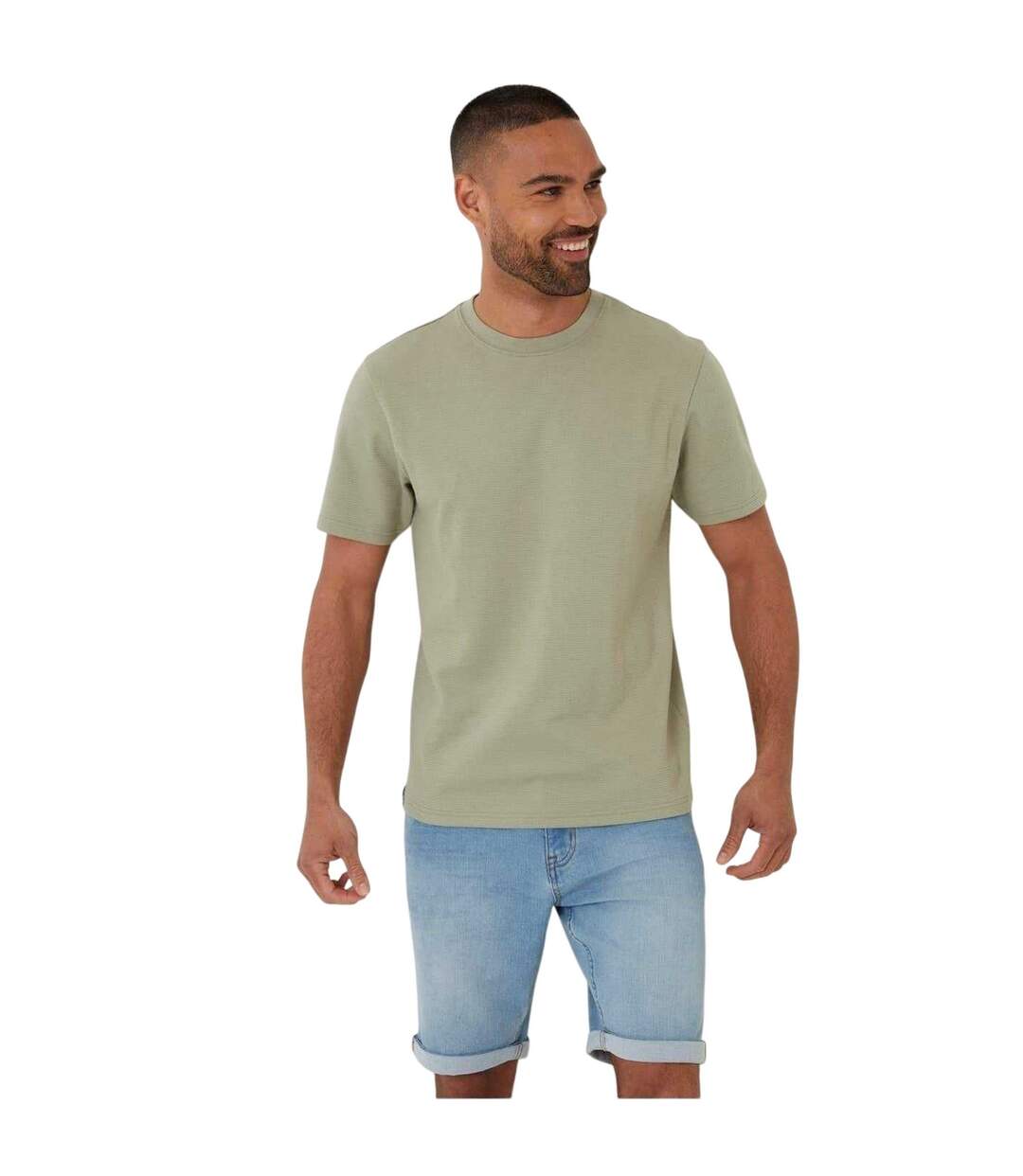 T-shirt Homme Vert De Gris Clair Threadbare-2