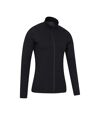 Mountain Warehouse Mens Merino Wool Full Zip Base Layer Top (Black)