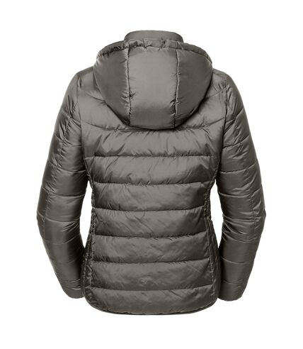 Russell Womens/Ladies Nano Hooded Jacket (Iron)
