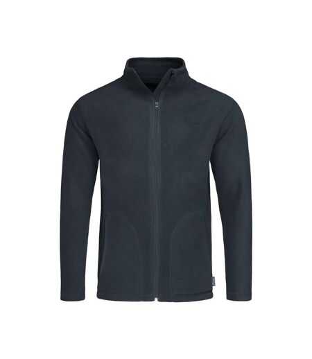 Mens Active Full Zip Fleece Blue Midnight Stedman