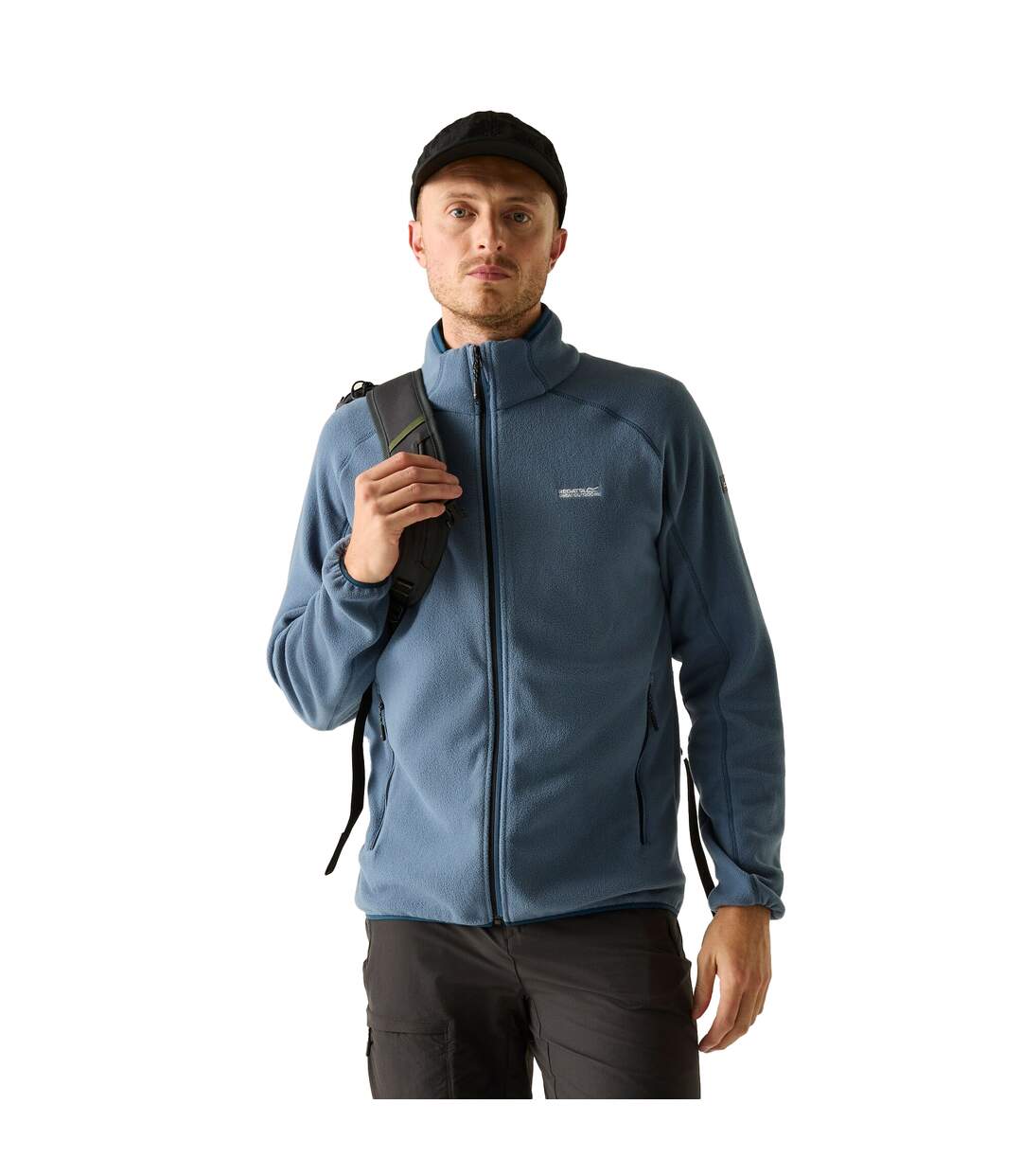 Mens Hadfield Full Zip Fleece Jacket China Blue Regatta-1