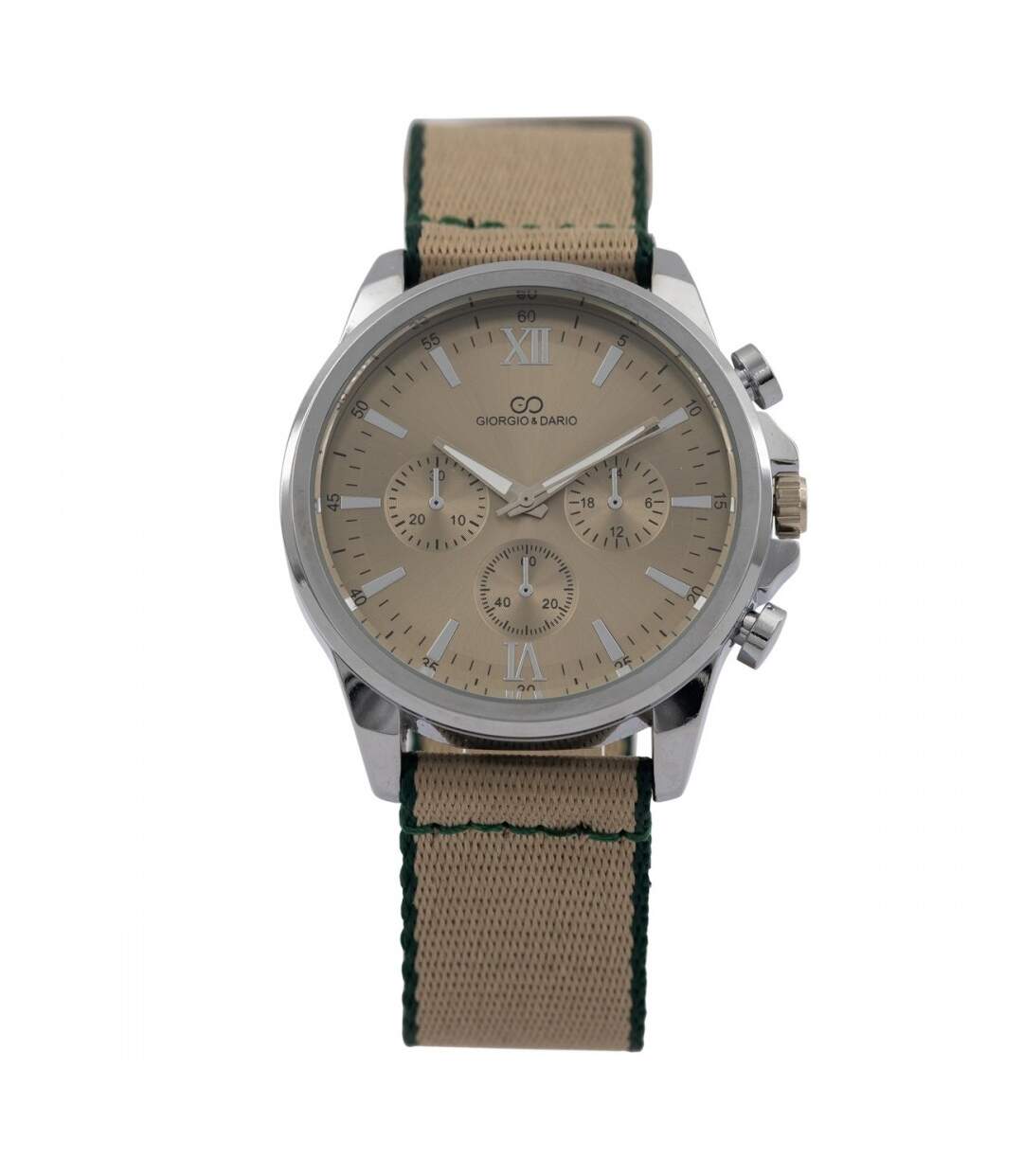 Superbe Montre d'Homme Tissu Beige GIORGIO