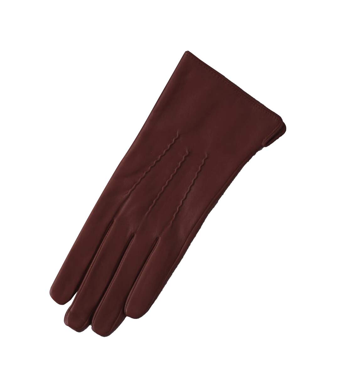 Womens/ladies 3 point stitch detail gloves l brown Eastern Counties Leather-1