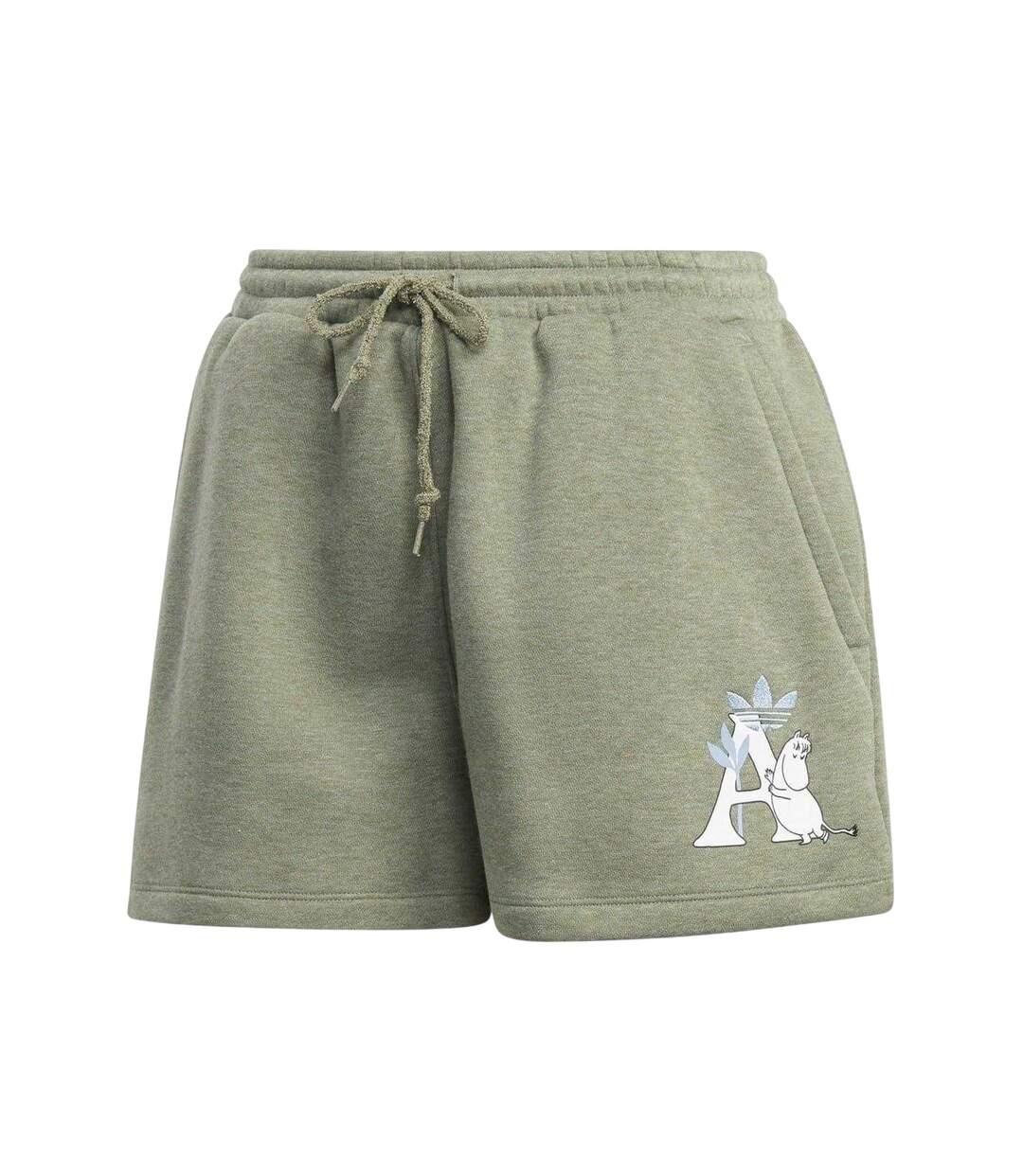 Short De Jogging Motif/style Adidas Femme Vert Moomin-2