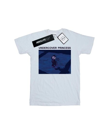 Disney Femme/Les femmes Aladdin Undercover Princess Cotton Boyfriend T-Shirt (Blanc) - UTBI42758