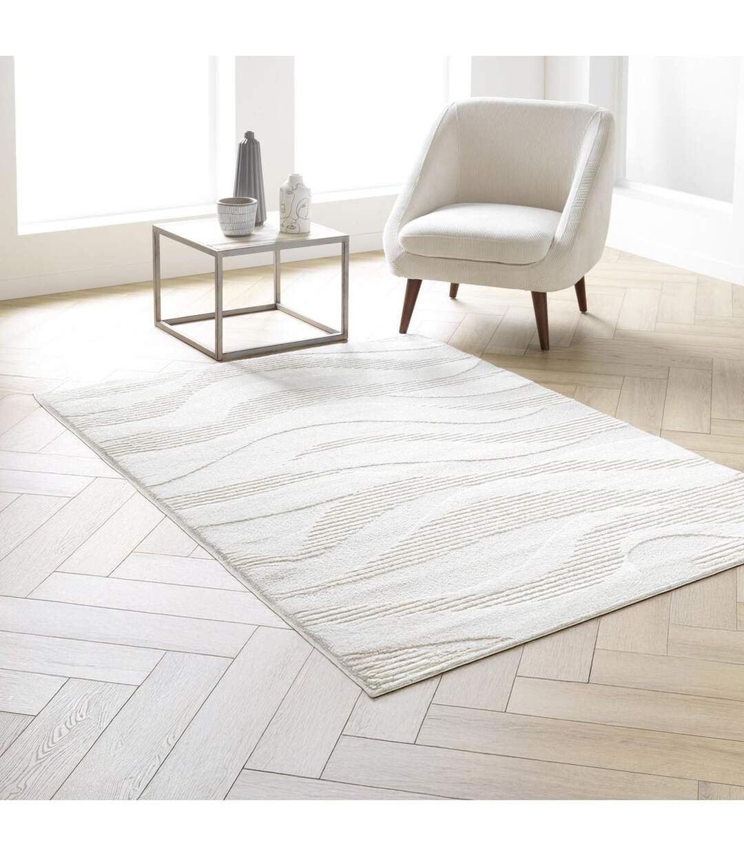 Tapis Déco en Relief Jalisco 120x170cm Naturel-3