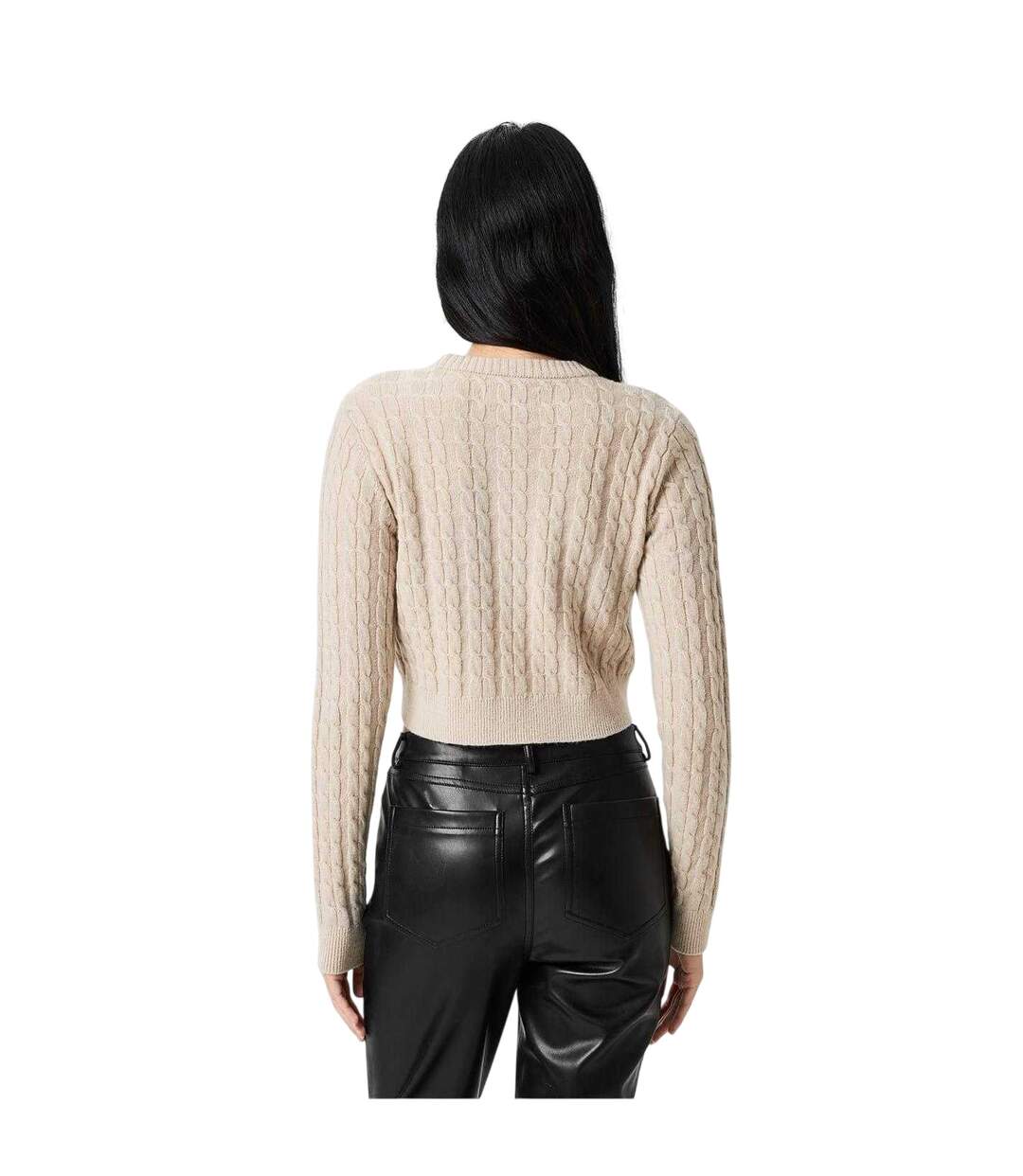 Sweat Motif/style Maille Torsadée Tinsbury Femme Beige Gris Jack Wills-3