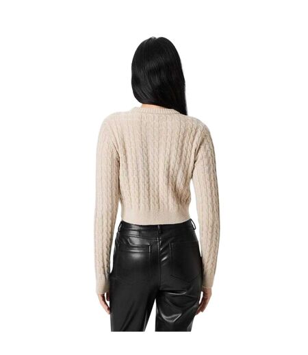 Sweat Motif/style Maille Torsadée Tinsbury Femme Beige Gris Jack Wills