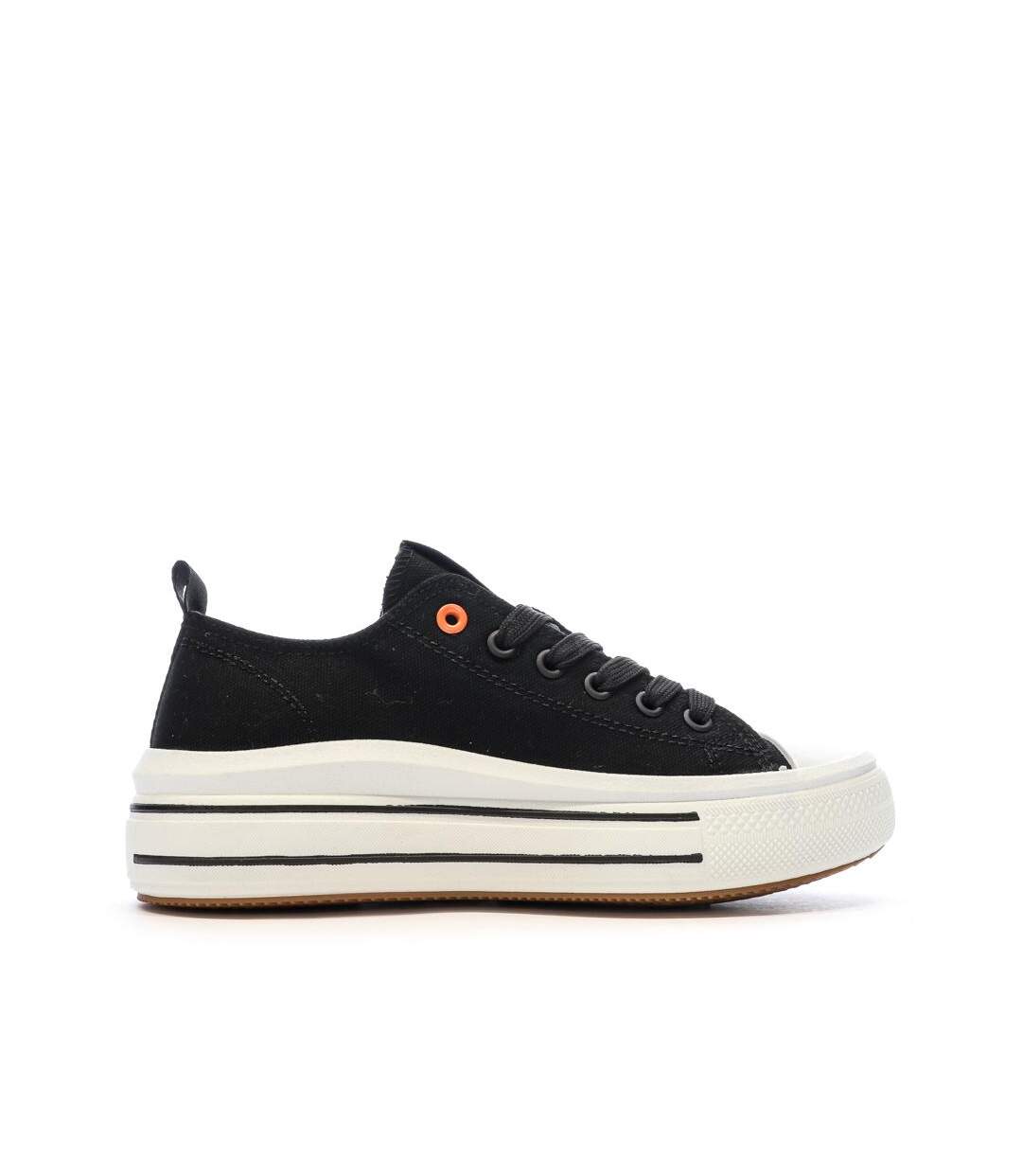Baskets basses noires femme refresh lona-2