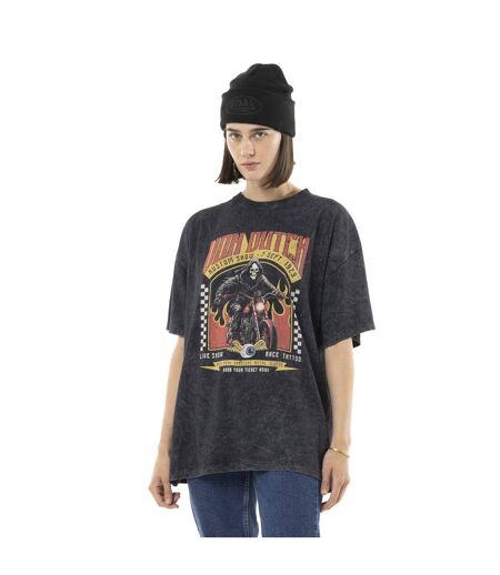 T-shirt femme relax fit col rond avec print devant Live Show Vondutch