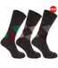 Lot de 3 Chaussettes en mélange de laine à dessus non-élastiqué paires homme tons gris Universal Textiles-1