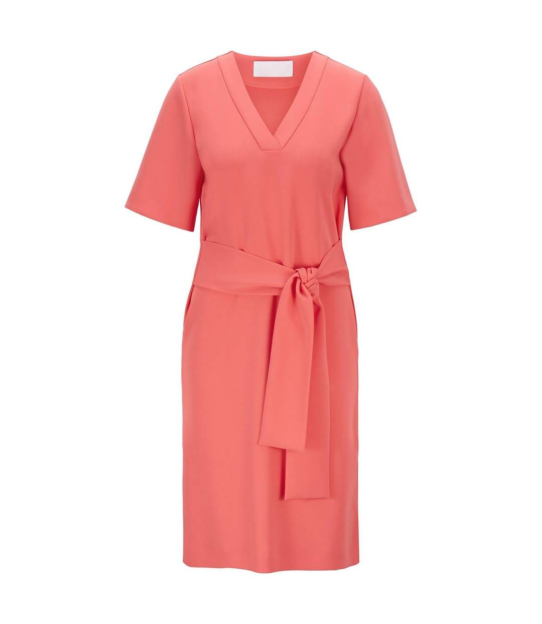 Womens/ladies Dakali V Neck Dress Pink Boss-1
