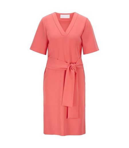 Womens/ladies Dakali V Neck Dress Pink Boss