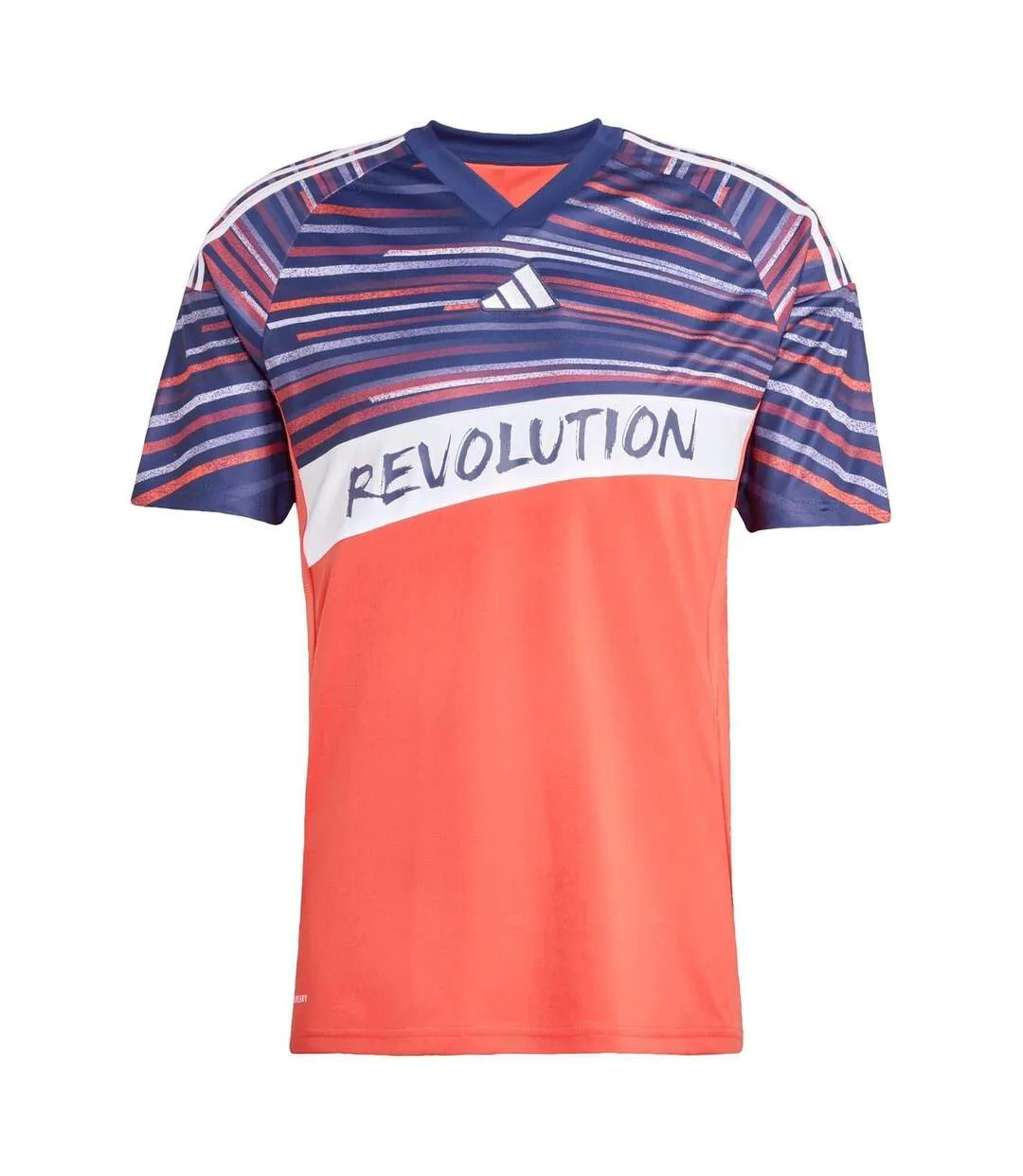 Mens Football Shirt Red Black New England Revolution-2