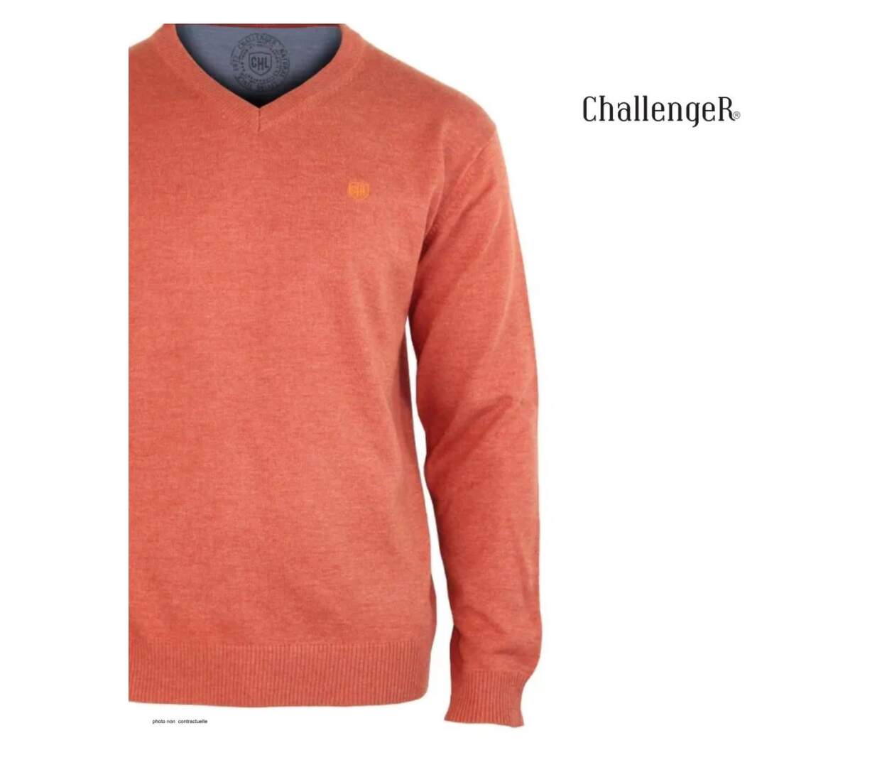 Pull homme CHALLENGER PALAIS2 col V : le confort longue durée d'une maille douce et lumineuse-4