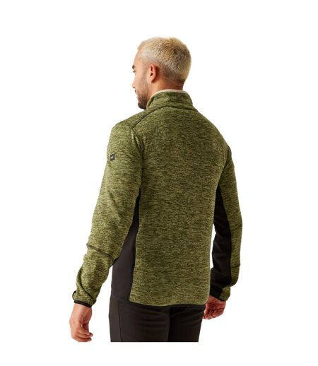Mens Baslinn Marl Full Zip Fleece Jacket Nephrite Green Black Regatta