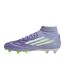 Womens/ladies F50 Firm Ground Football Boots Purple Lemon Adidas-3