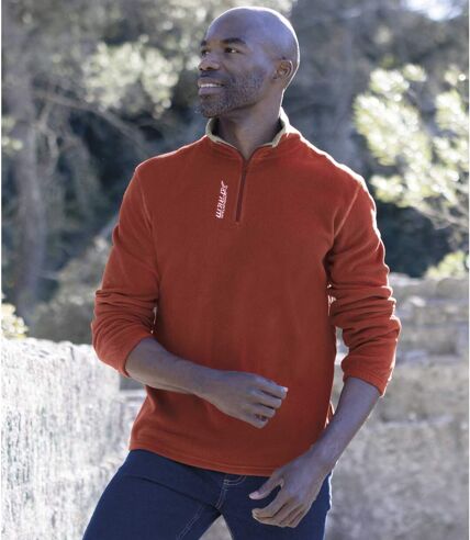 Men's Sporty Fleece Sweater - Anthracite