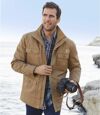 Men's Full Zip Camel Safari Jacket Atlas For Men