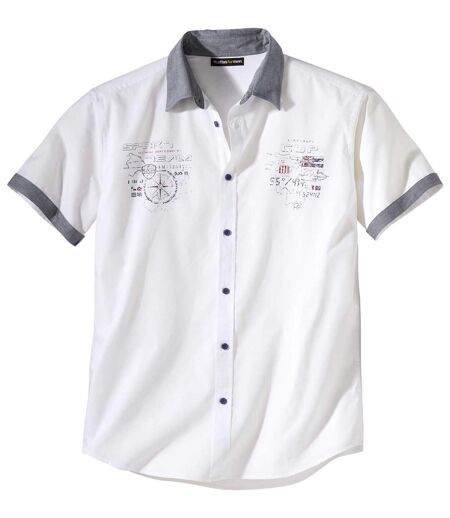 Men's White Poplin Summer Shirt