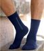 Pack of 4 Pairs of Men's  Patterned Socks - Navy Burgundy Grey