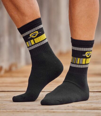 Pack of 5 Pairs of Men's Sports Socks - Black