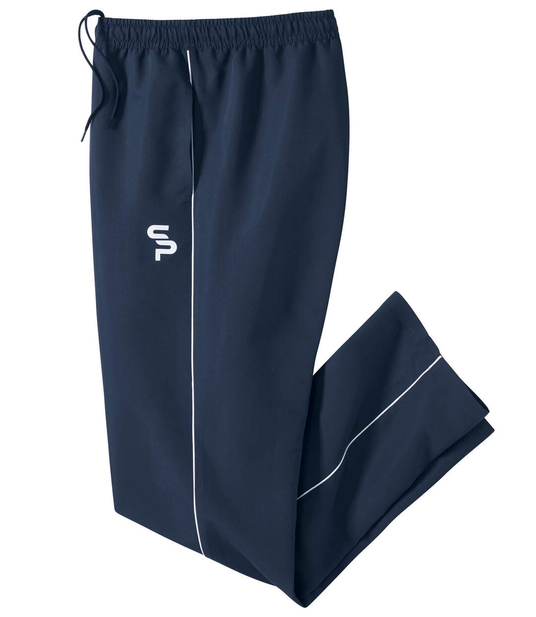 Men's Navy Microfibre Tracksuit Bottoms - Elasticated Waistband-1