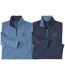 Pack of 2 Men's Zip-Up Tops - Navy Blue-1