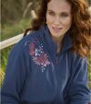 Pack of 2 Women's Embroidered Microfleece Jackets - Blue Pink  Atlas For Men