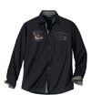 Men’s Black Long Sleeve Poplin Shirt  Atlas For Men