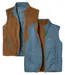 Men's Reversible Padded Gilet - Blue Brown-5