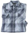 Men's Blue Crepe Shirt Atlas For Men
