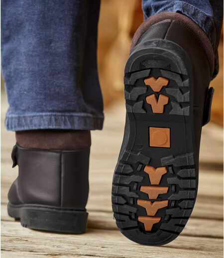Кожаные Ботинки на Липучке «Комфорт»