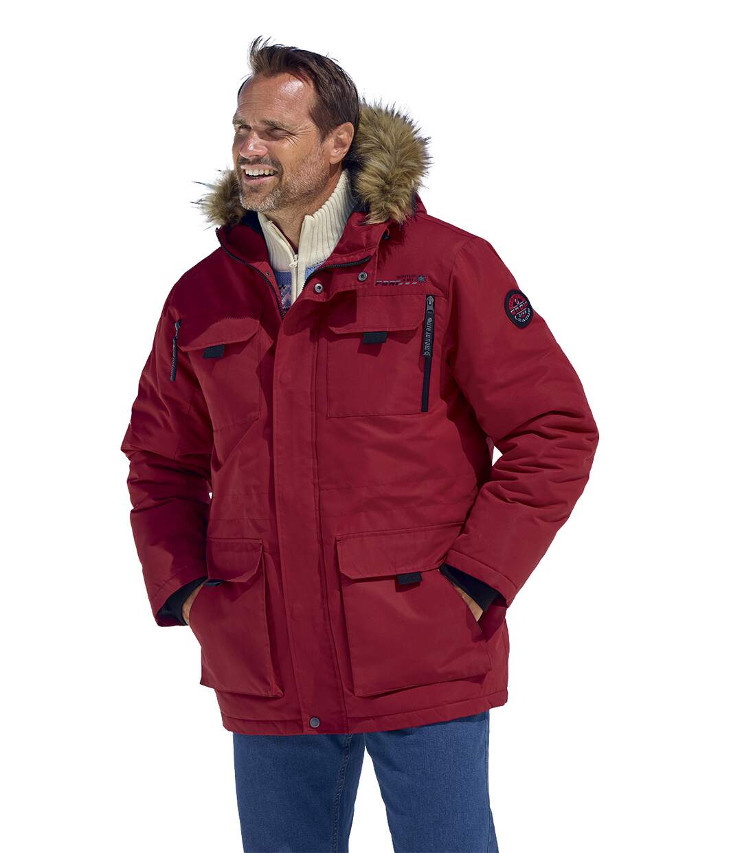 Műszőrme kapucnis parka-10