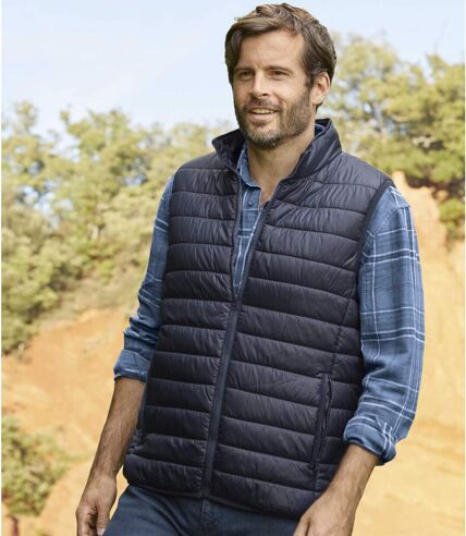 Men's Navy Quilted Padded Gilet
