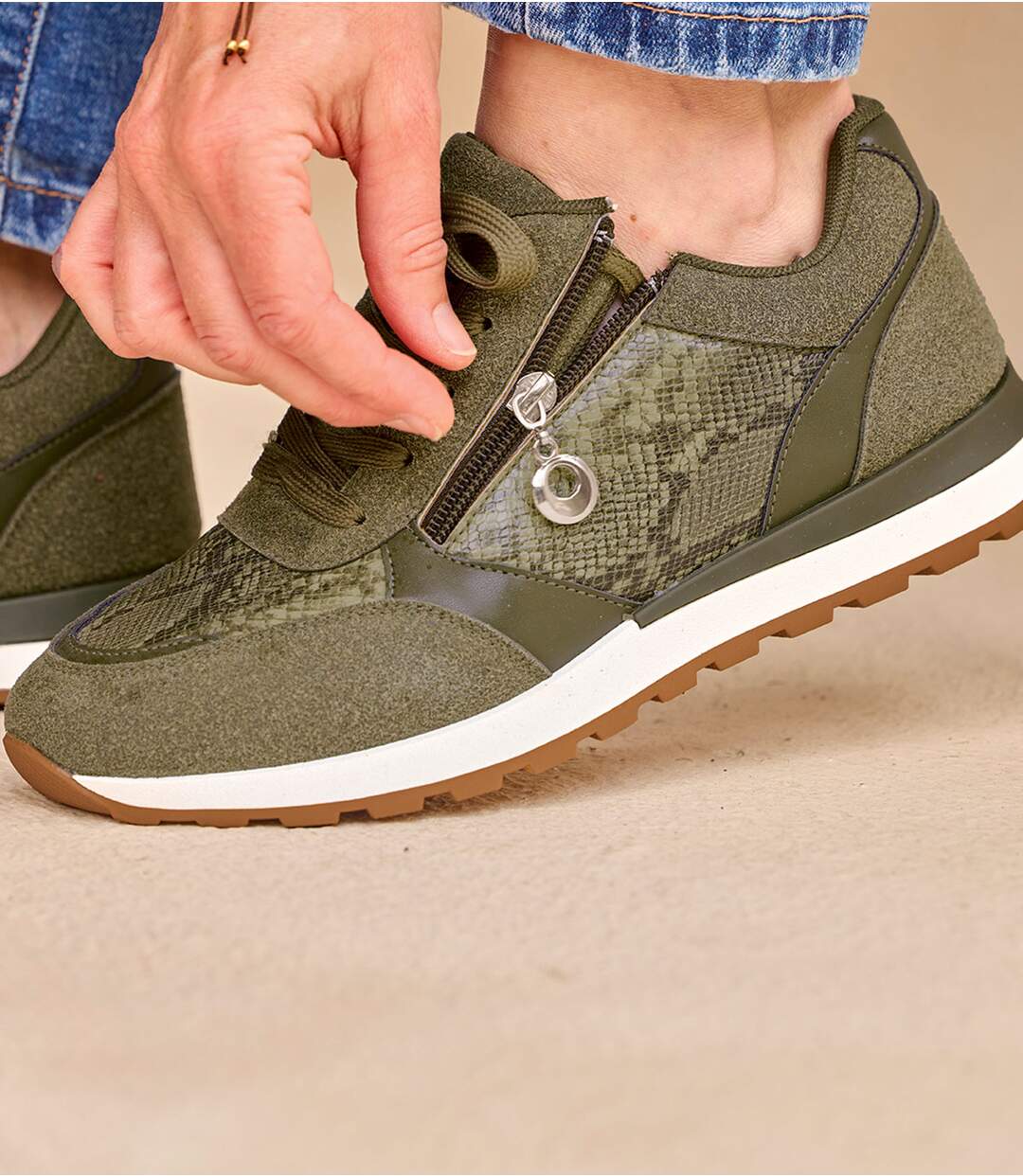 Les Baskets Zippés Effet Python-2