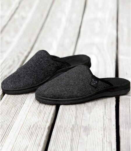 Men's Grey Top Comfort Slippers