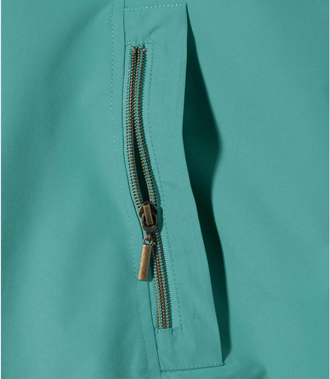 Women's Turquoise Windbreaker - Water-Repellent