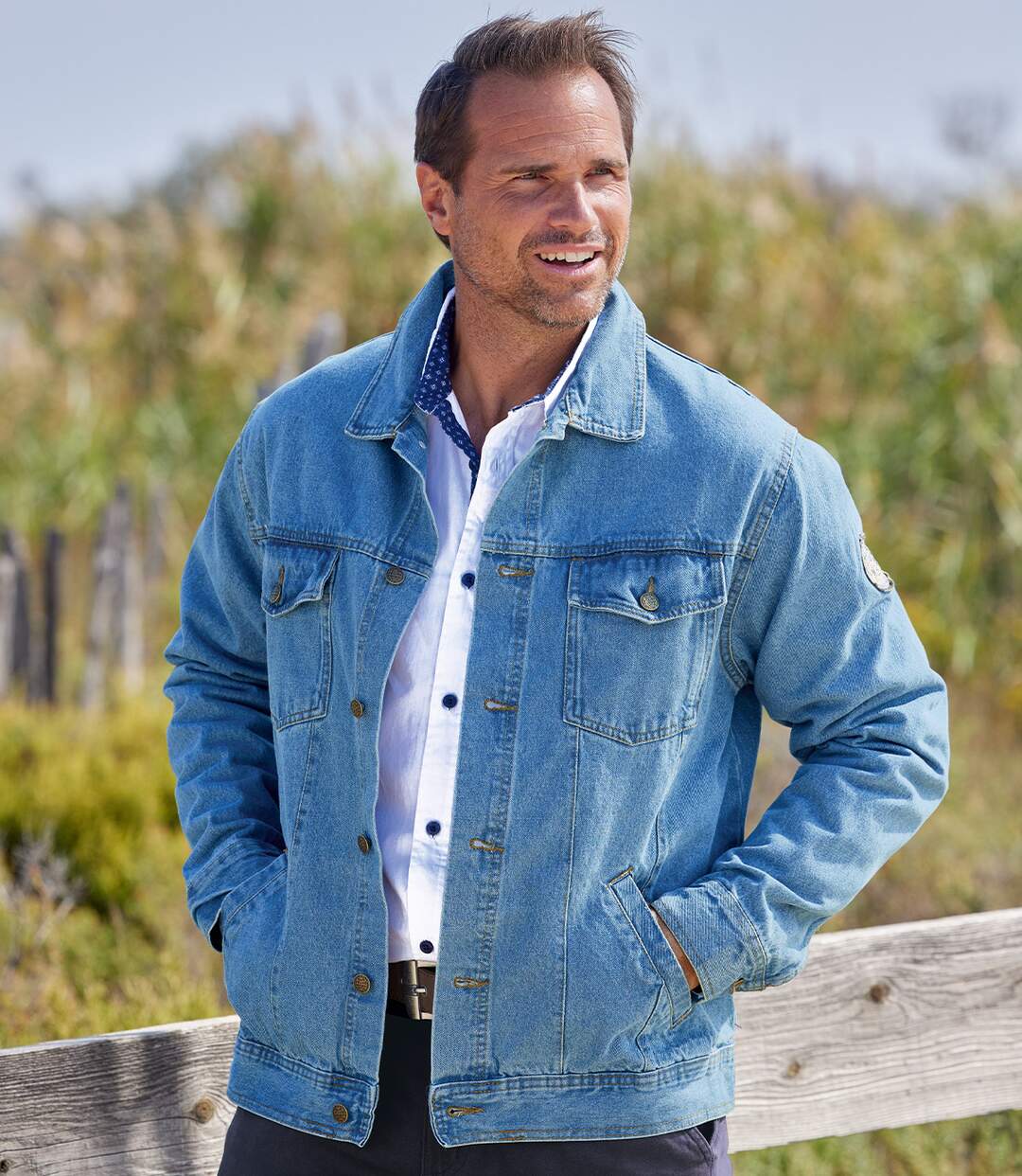 Men's Blue Denim Jacket-7