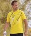 Paquet de 2 t-shirts sport graphique homme - bronze jaune