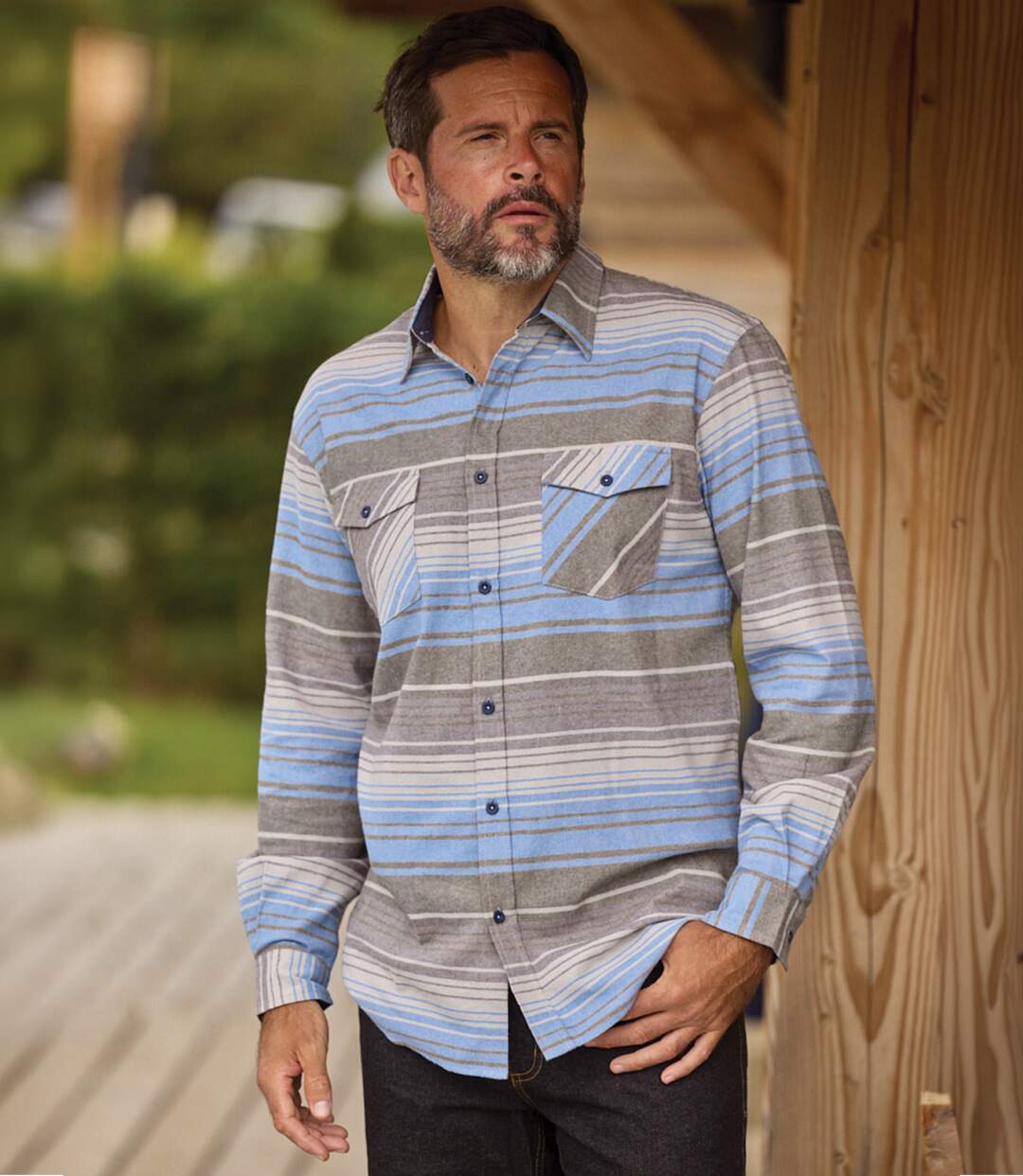 La Chemise Flanelle Rayée-4