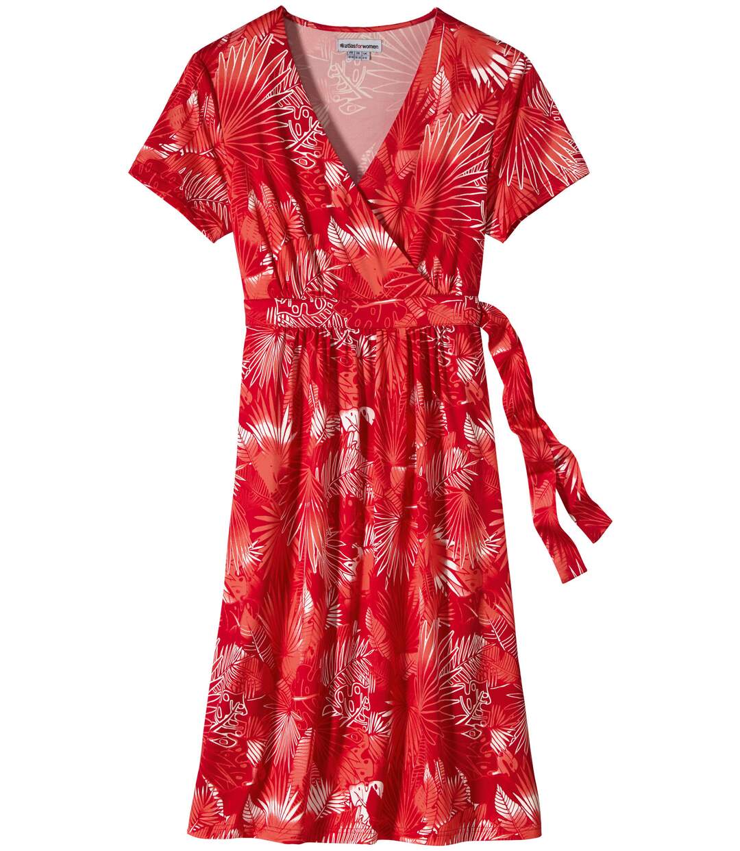 Robe Portefeuille Fluide Rouge-2