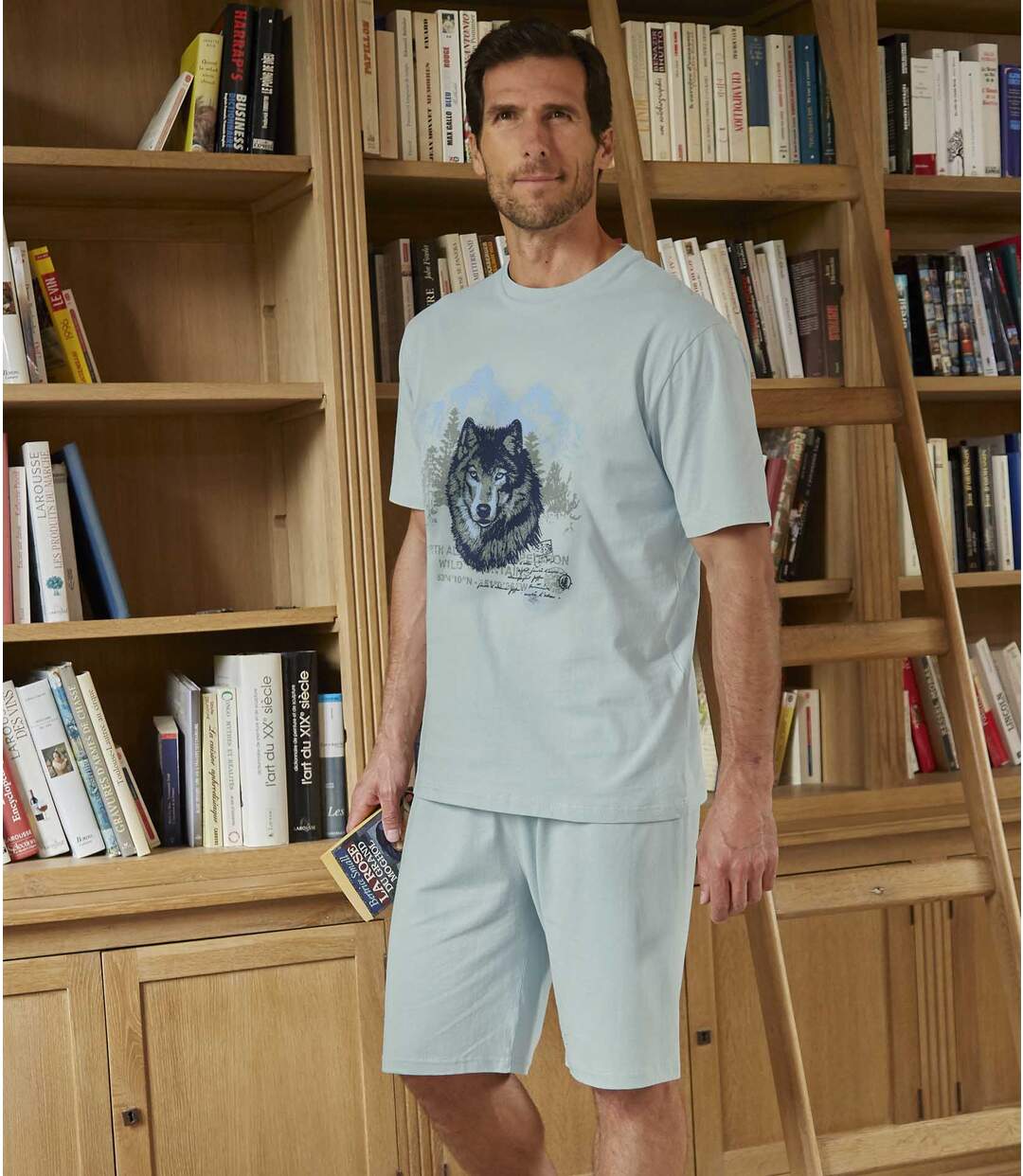 Pyjashort Imprimé Loup Atlas For Men