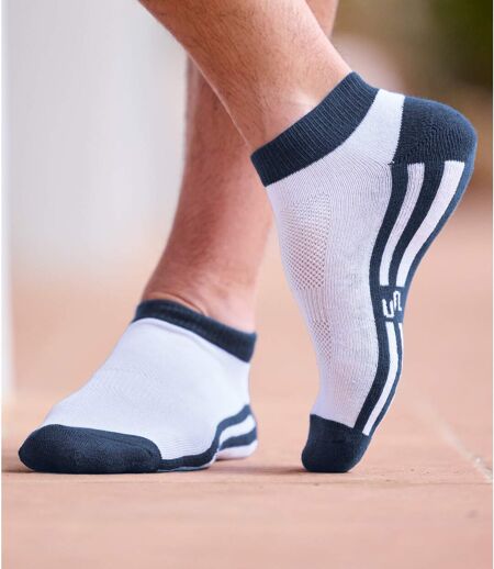 Sada 4 dvoubarevných sportovních kotníkových ponožek
