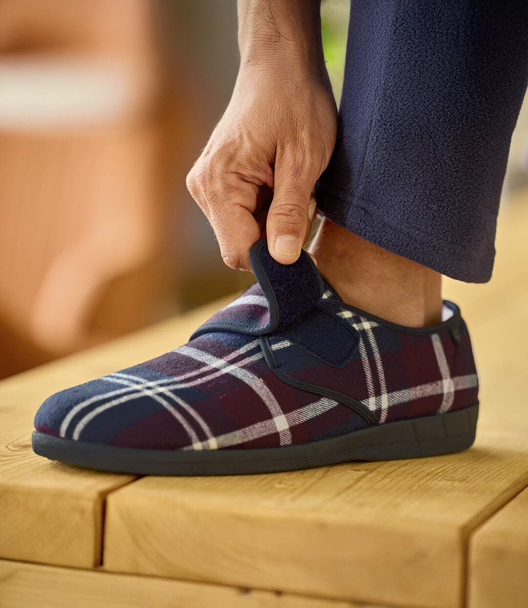 Les Chaussons Scratchés Doublés Sherpa-2