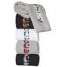 Pack of 5 Pairs of Men's Sporty Socks - Grey Black White