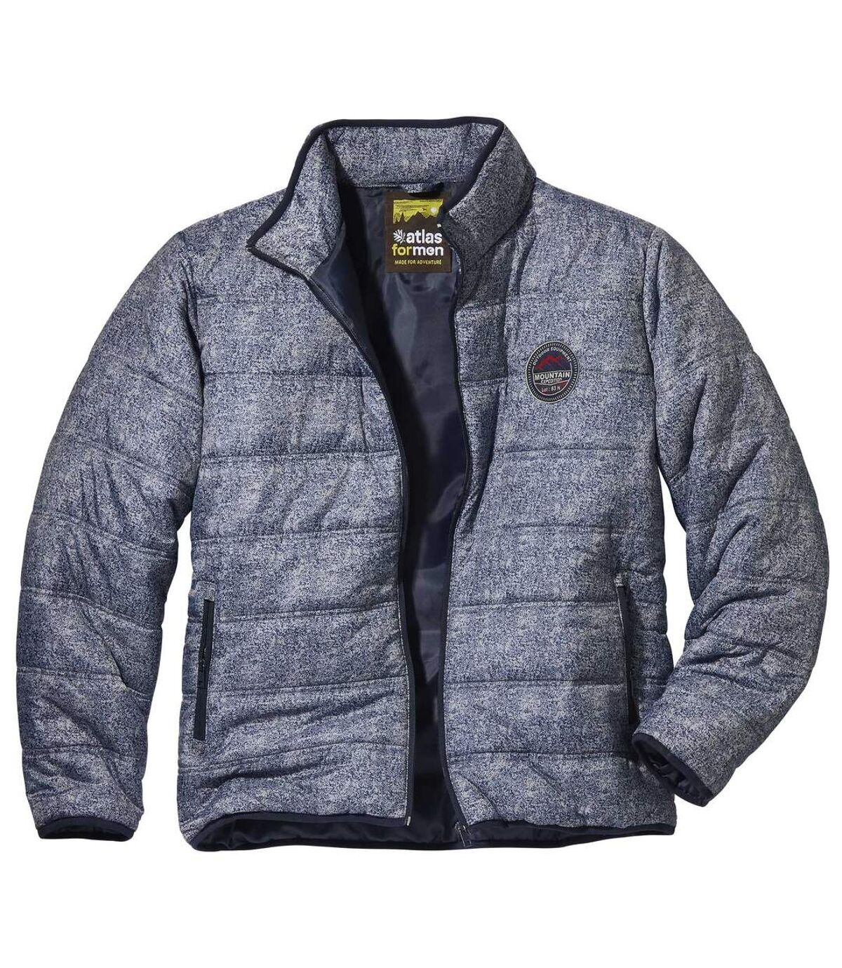 Men's Mottled Blue Puffer Jacket Atlas For Men
