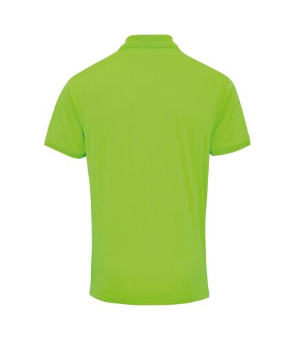 Polo coolchecker homme vert néon Premier